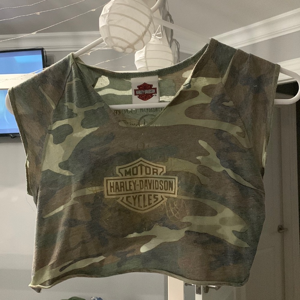 harley davidson cropped tank top